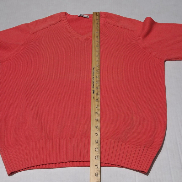Gran Sasso Men’s Luxury Sweater, Sz XL , Made In Italy Coral 100% Cotton Soft - Picture 6 of 9